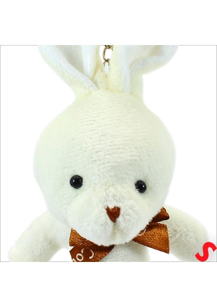 Pelüş Tavşan Anahtarlık, 15 cm x 8 cm - Krem modelleri