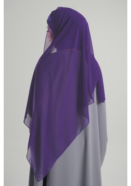 Mor Pratik Hazır Geçmeli Bone Şal Şifon Kendinden Boneli Iki Bantlı 1452_22 indirimleri