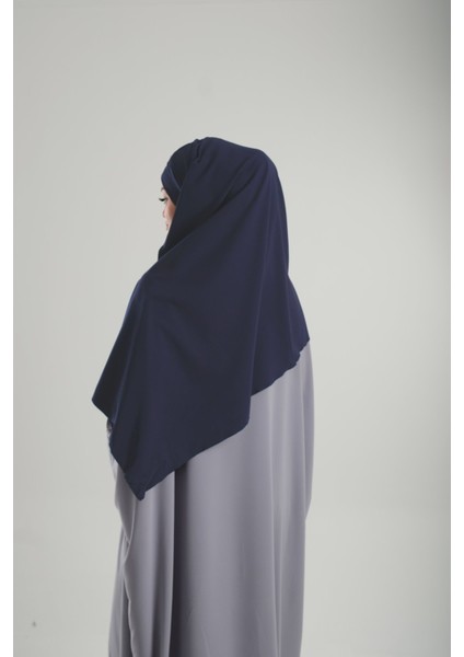 Lacivert Pratik Hazır Geçmeli Bone Şal Krep Mevsimlik Tek Bantlı 1453K_02 fırsatları