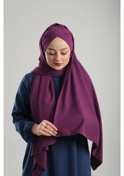 Şarabi Pratik Hazır Geçmeli Bone Şal Krep Mevsimlik Tek Bantlı 1453K_08 fiyatları