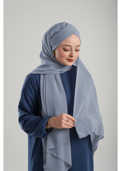 Gri Pratik Hazır Geçmeli Bone Şal Şifon Geçmeli Tek Bantlı Çapraz 1455_15 fiyatları