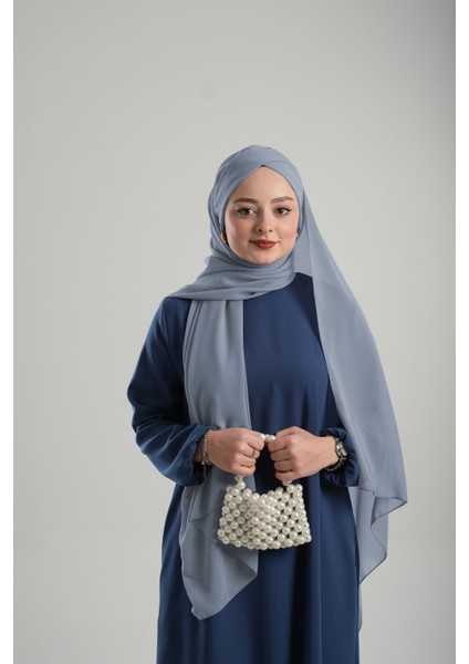 Gri Pratik Hazır Geçmeli Bone Şal Şifon Geçmeli Tek Bantlı Çapraz 1455_15 modelleri