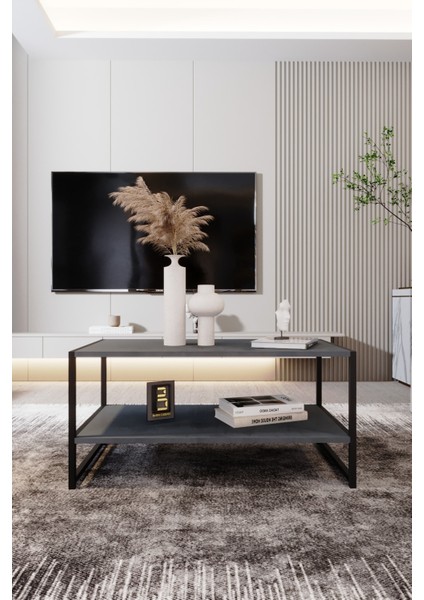 Modern & Şık Orta Sehpa Metal Çerçeve ile Dayanıklı Tasarım, Minimalist ve Fonksiyonel, Salon ,ofis