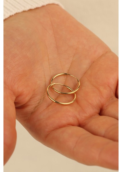 14 Ayar 1.6 cm Halka Altın Küpe 14CGKKP0011