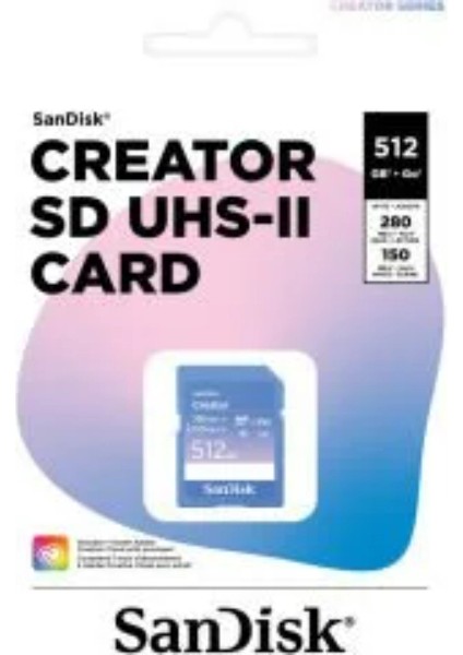 Creator 512GB SDSDXEP-512G-GNCIS 280MB/S Uhs-Iı Sdxc 6k-4k UHD V60 Hafıza Kartı