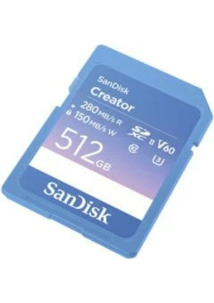 Creator 512GB SDSDXEP-512G-GNCIS 280MB/S Uhs-Iı Sdxc 6k-4k UHD V60 Hafıza Kartı