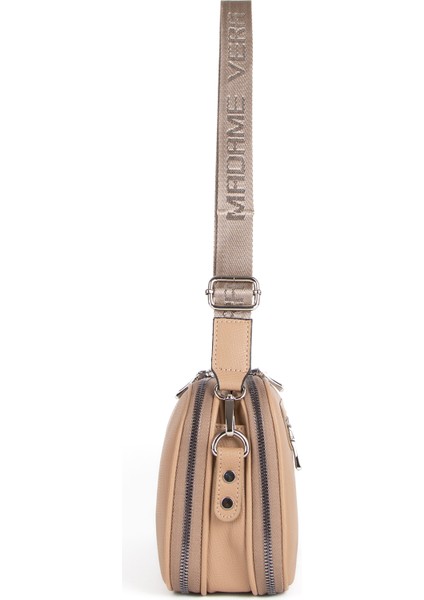 Çanta Çapraz Askılı Kadın Omuz Çantası Madame Vera MV070 Vizon modelleri