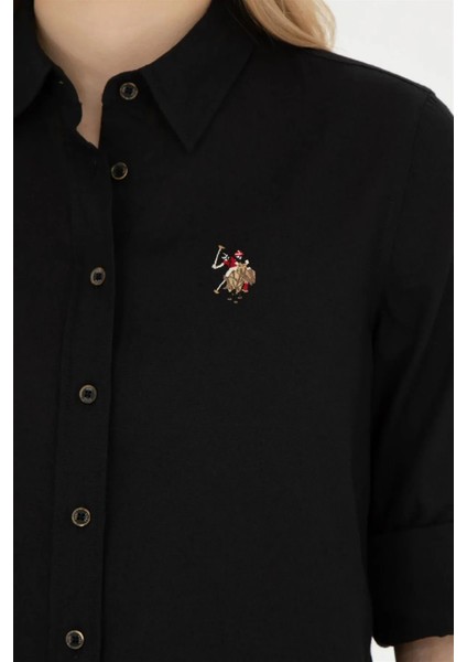 Kadın Uzun Kollu Keten Karışımlı Regular Fit Basic Gömlek 1840395 modelleri