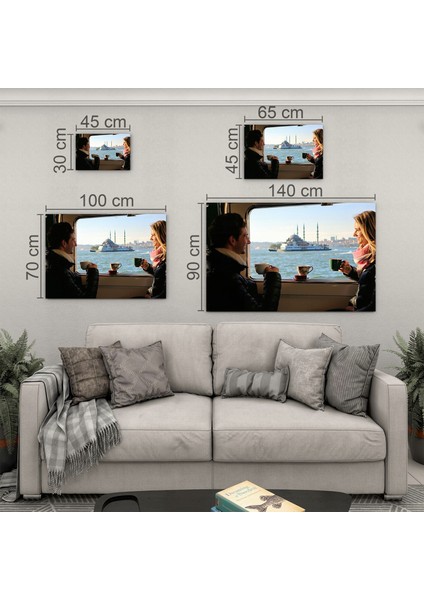 Doğa Manzaralı Cam Tablo - Istanbul - Yatay Motif 02-044