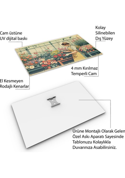 Insan Cam Tablo - Çalışan Insanlar - Yatay Motif 02-088