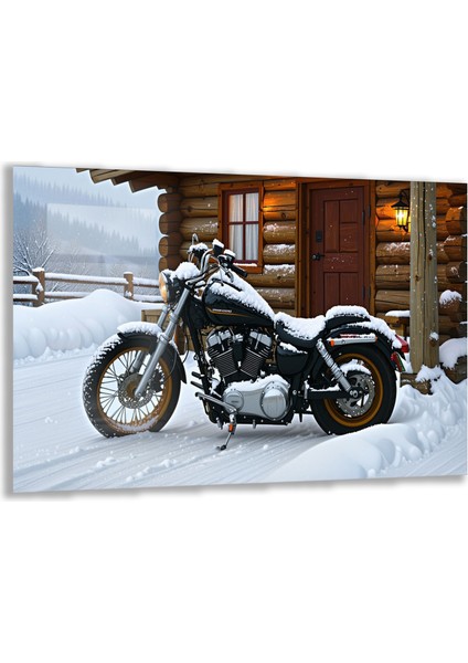 Arabalar Cam Tablo - Motosikletler - Yatay Motif 04-088