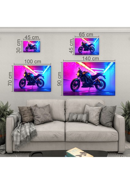 Arabalar Cam Tablo - Motosikletler - Yatay Motif 04-025