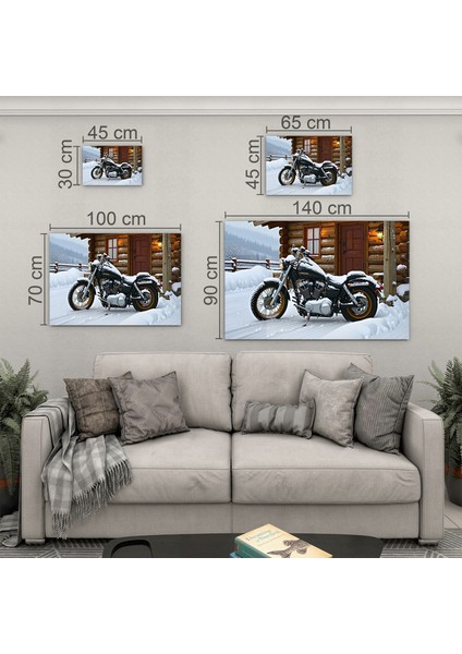Arabalar Cam Tablo - Motosikletler - Yatay Motif 04-088
