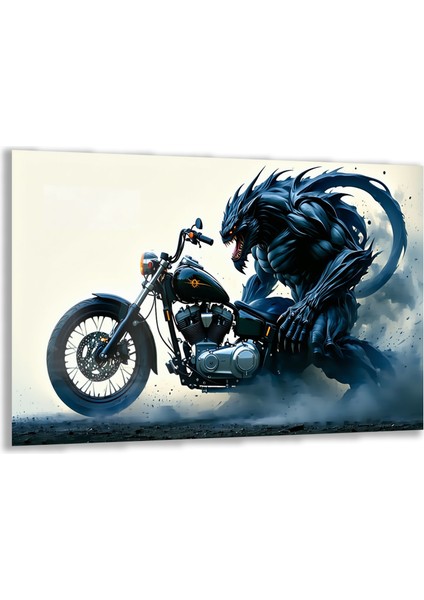 Arabalar Cam Tablo - Motosikletler - Yatay Motif 04-078