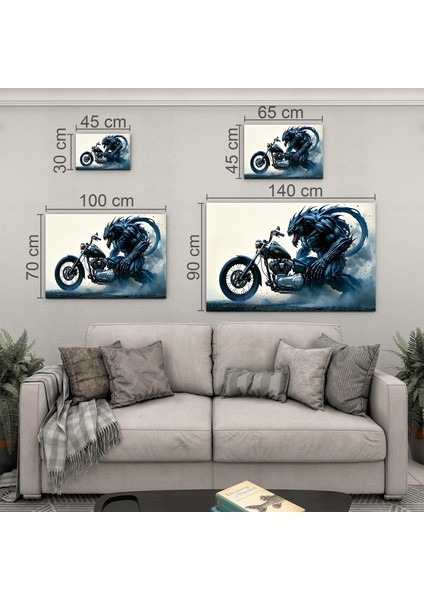 Arabalar Cam Tablo - Motosikletler - Yatay Motif 04-078
