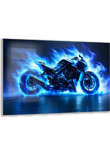 Arabalar Cam Tablo - Motosikletler - Yatay Motif 04-022