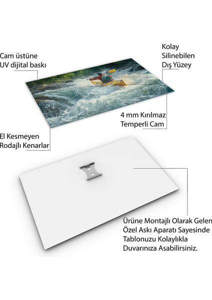 Insan Cam Tablo - Spor Yapanlar - Yatay Motif 04-027
