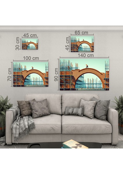Mesleki Cam Tablo - Müteahhit - Yatay Motif 14-130