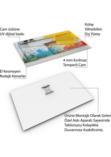 Mesleki Cam Tablo - Müteahhit - Yatay Motif 14-133