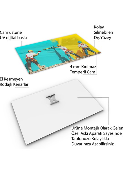 Mesleki Cam Tablo - Müteahhit - Yatay Motif 14-126