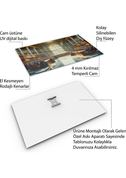 Mesleki Cam Tablo - Hukukçu - Yatay Motif 06-112