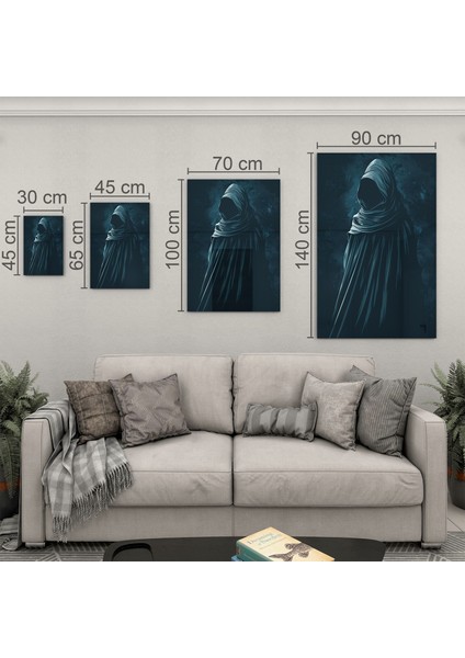 Fantastik ve Korku Cam Tablo - Karışık - Dikey Motif 01-032