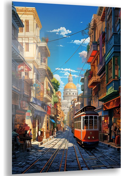 Yolculuk ve Seyahat Cam Tablo - Karışık - Dikey Motif 01-026