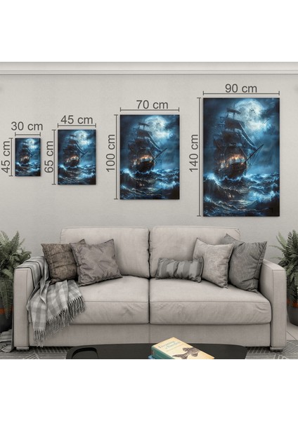 Fantastik ve Korku Cam Tablo - Karışık - Dikey Motif 01-063