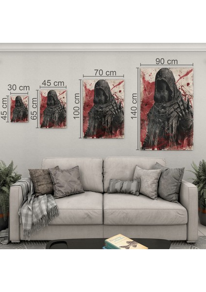 Fantastik ve Korku Cam Tablo - Karışık - Dikey Motif 01-074