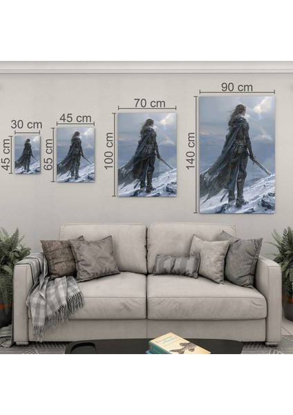 Fantastik ve Korku Cam Tablo - Karışık - Dikey Motif 01-108