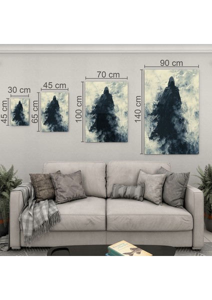 Fantastik ve Korku Cam Tablo - Karışık - Dikey Motif 01-106