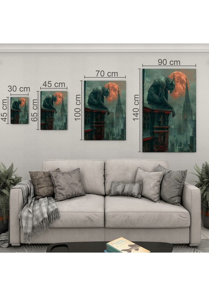 Fantastik ve Korku Cam Tablo - Karışık - Dikey Motif 01-061