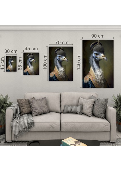 Hayvan Cam Tablo - Aristokrat Sevimli Dostlar - Dikey Motif 13-007