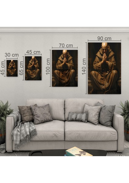 Sanatsal Cam Tablo - Rönesans - Dikey Motif 15-002