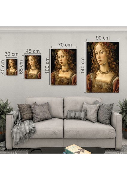 Sanatsal Cam Tablo - Rönesans - Dikey Motif 15-001