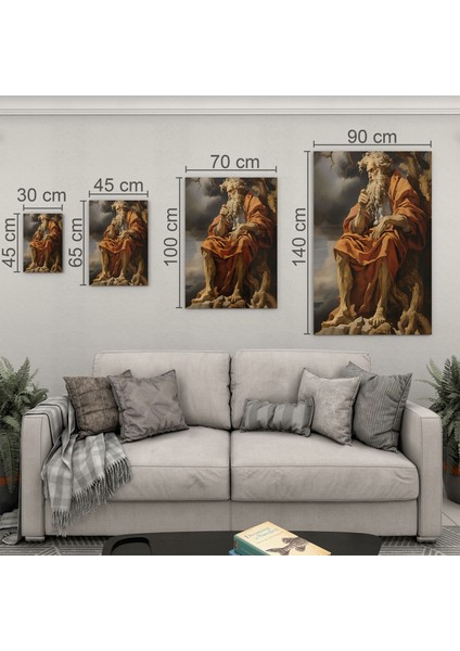 Sanatsal Cam Tablo - Rönesans - Dikey Motif 15-019