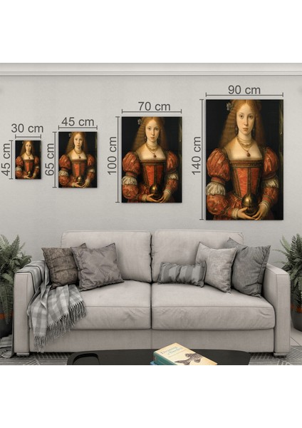 Sanatsal Cam Tablo - Rönesans - Dikey Motif 15-011