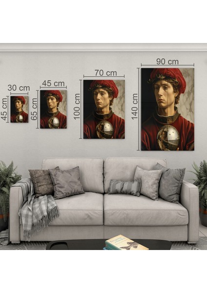 Sanatsal Cam Tablo - Rönesans - Dikey Motif 15-014
