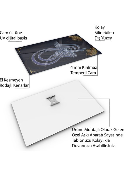 Islami Cam Tablo - Hat Sanatı - Dini Motif 05-020