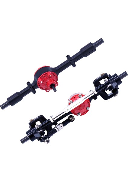 Metal Ön ve Arka Aks Wpl C14 C24 C34 C44 B14 B24 1/16 Rc Araba Yükseltme Parçaları Aksesuarları, Siyah (Yurt Dışından)