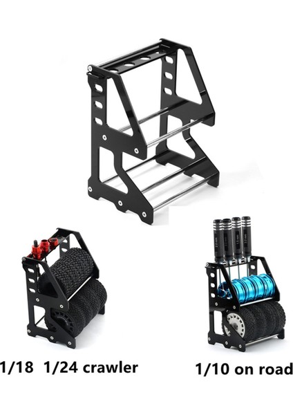 Metal 1.0ın/1.1ın/1.3ın Tekerlek Lastikleri Rafı 1/18 1/24 1/10 Rc Paletli Araba Traxxas TT02 Trx4 (Yurt Dışından)
