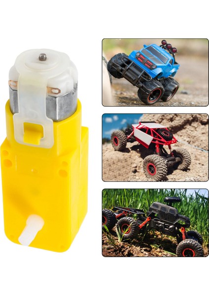Akıllı Araba Robotu Için Dişli Motor Çift Şaftlı 3-6V Tt Motor 6'lı Paket (I Şekli) (Yurt Dışından)