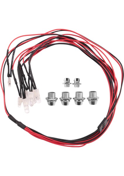 6 LED Işık Kiti 2 Beyaz 2 Kırmızı 2 Mavi 1/10 1/8 Traxxas Hsp SCX10 D90 Hpı Rc Araba (Yurt Dışından)