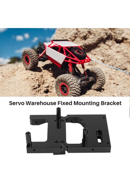 Rc Araba Metal Direksiyon Servo Depo Sabit Montaj Braketi Wpl B14 B24 C14 C24 Q65 Mn D90 D99S MN45, Siyah (Yurt Dışından)