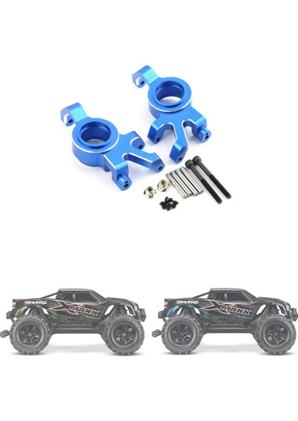 2 Adet Alüminyum Alaşımlı Ön Direksiyon Bloğu 1/5 Traxxas X-Maxx Xmaxx 6s 8s Rc Canavar Kamyon Yükseltme Parçaları, Mavi (Yurt Dışından)