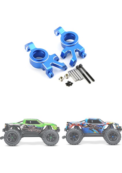 2 Adet Alüminyum Alaşımlı Ön Direksiyon Bloğu 1/5 Traxxas X-Maxx Xmaxx 6s 8s Rc Canavar Kamyon Yükseltme Parçaları, Mavi (Yurt Dışından)