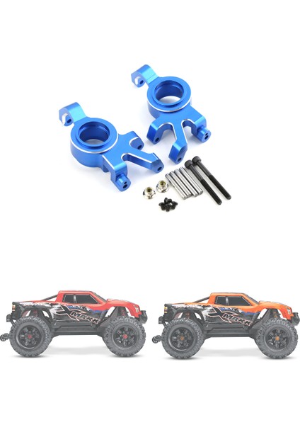 2 Adet Alüminyum Alaşımlı Ön Direksiyon Bloğu 1/5 Traxxas X-Maxx Xmaxx 6s 8s Rc Canavar Kamyon Yükseltme Parçaları, Mavi (Yurt Dışından)
