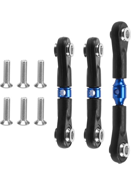 3 Adet Direksiyon Bağlantı Çubuğu Servo Çubuk Tamiya Tt-02 TT-02T TT02 TT02T 1/10 Rc Araba Yükseltme Parçaları Aksesuarları, Mavi (Yurt Dışından)