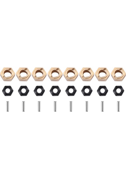 Adet Kalınlık 6.2mm Genişletilmiş Pirinç 7mm Tekerlek Altıgen Göbek Adaptörü Fms FCX24 1/24 Rc Paletli Araba Yükseltme Parçaları Aksesuarları (Yurt Dışından)