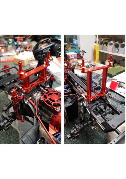 Metal Araba Kabuk Ayağı Sabitleme Braketi Gövde Sonrası Montaj Ön ve Arka Traxxas Trx4 Defender Rc Paletli Yükseltme Parçaları (Yurt Dışından)